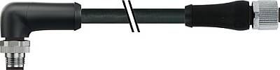 7000-P4161-P071000 M12 Power male 90° / female 0° L-cod. PUR 4x1.5 bk UL/CSA+drag ch. 10m - 1