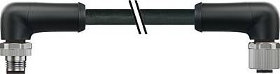 7000-P4171-P071250 M12 Power male 90° / female 90° L-cod. PUR 4x1.5 bk UL/CSA+drag ch. 12.5m - 1