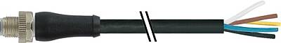 7000-P4201-P040300 M12 Power male 0° L-cod. with cable PUR 5x1.5 bk UL/CSA+drag ch. 3m - 1