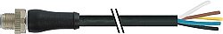 7000-P4201-P043000 M12 Power male 0° L-cod. with cable PUR 5x1.5 bk UL/CSA+drag ch. 30m