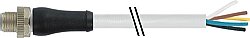 7000-P4201-P080150 M12 Power male 0° L-cod. with cable PUR 5x1.5 gy UL/CSA+drag ch. 1.5m