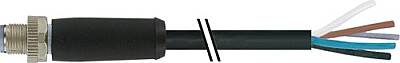 7000-P4201-P340300 M12 Power male 0° L-cod. with cable PUR 5x2.5 bk UL/CSA+drag ch. 3m - 1