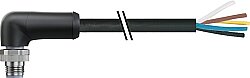 7000-P4211-P040500 M12 Power male 90° L-cod. with cable PUR 5x1.5 bk UL/CSA+drag ch. 5m
