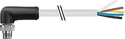 7000-P4211-P081000 M12 Power male 90° L-cod. with cable PUR 5x1.5 gy UL/CSA+drag ch. 10m