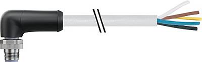 7000-P4211-P082000 M12 Power male 90° L-cod. with cable PUR 5x1.5 gy UL/CSA+drag ch. 20m - 1