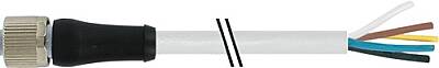 7000-P4221-9660500 M12 Power female 0° L-cod. with cable PUR 5x1.5 gy 5m - 1