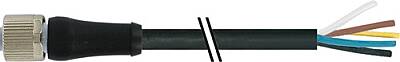 7000-P4221-P040300 M12 Power female 0° L-cod. with cable PUR 5x1.5 bk UL/CSA+drag ch. 3m - 1