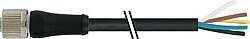 7000-P4221-P045000 M12 Power female 0° L-cod. with cable PUR 5x1.5 bk UL/CSA+drag ch. 50m