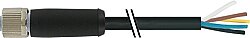 7000-P4221-P340200 M12 Power female 0° L-cod. with cable PUR 5x2.5 bk UL/CSA+drag ch. 2m
