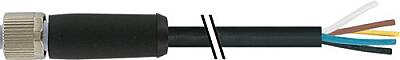7000-P4221-P342500 M12 Power female 0° L-cod. with cable PUR 5x2.5 bk UL/CSA+drag ch. 25m - 1