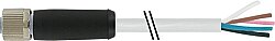 7000-P4221-P394500 M12 Power female 0° L-cod. with cable PUR 5x2.5 gy UL/CSA+drag ch. 45m