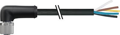 7000-P4231-P041000 M12 Power female 90° L-cod. with cable PUR 5x1.5 bk UL/CSA+drag ch. 10m - 1