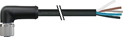 7000-P4231-P340500 M12 Power female 90° L-cod. with cable PUR 5x2.5 bk UL/CSA+drag ch. 5m