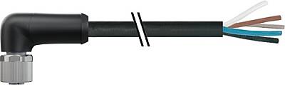 7000-P4231-P341000 M12 Power female 90° L-cod. with cable PUR 5x2.5 bk UL/CSA+drag ch. 10m - 1