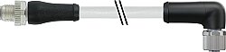 7000-P4251-9661000 M12 Power male 0° / female 90° L-cod. PUR 5x1.5 gy 10m