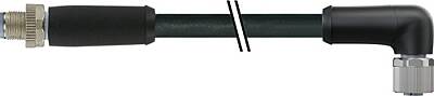 7000-P4251-P340700 M12 Power male 0° / female 90° L-cod. PUR 5x2.5 bk UL/CSA+drag ch. 7m - 1