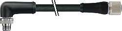 7000-P4261-P040070 M12 Power male 90° / female 0° L-cod. PUR 5x1.5 bk UL/CSA+drag ch. 0.7m
