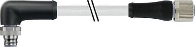 7000-P4261-P081000 M12 Power male 90° / female 0° L-cod. PUR 5x1.5 gy UL/CSA+drag ch. 10m - 1