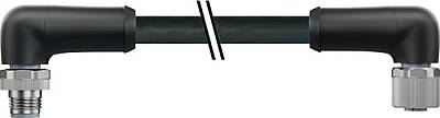 7000-P4271-P041000 M12 Power male 90° / female 90° L-cod. PUR 5x1.5 bk UL/CSA+drag ch. 10m - 1