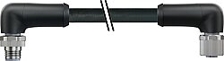 7000-P4271-P041500 M12 Power male 90° / female 90° L-cod. PUR 5x1.5 bk UL/CSA+drag ch. 15m