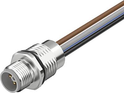 7000-P4281-9800050 M12 Power male recept. L-cod. front PUR-wires 5x1.5 0.5m - 1