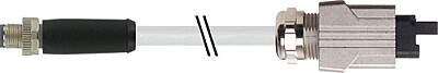7000-P4451-P390100 M12 Power L-coded male 0° / Push Pull Power 0° PUR 5x2.5 gy UL/CSA+drag chain 1m - 1