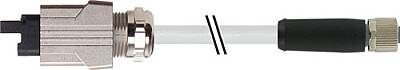 7000-P4471-P390030 M12 Power L-coded female 0° / Push Pull Power 0° PUR 5x2.5 gy UL/CSA+drag chain 0,3m - 1
