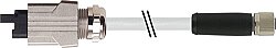 7000-P4471-P390140 M12 Power L-coded female 0° / Push Pull Power 0° PUR 5x2.5 gy UL/CSA+drag chain 1,4m
