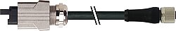 7000-P4474-P070200 M12 Power female 0° L-cod. / Push Pull Power AIDA PUR 4x1.5 bk UL/CSA+drag ch. 2m
