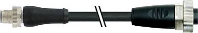 7000-P4501-P040300 M12 Power male 0° L-cod. / 7/8'' female 0° PUR 5x1.5 bk UL/CSA+drag ch. 3m - 1