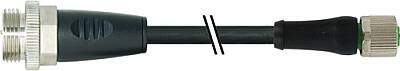 7000-P4554-P071000 M12 Power L-coded female 0° / 7/8" male 0° PUR 4x1.5 bk UL/CSA+drag ch. 10m - 1