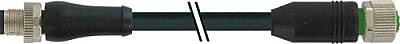 7000-P4801-4440500 M12 Power male 0° L-cod. / M12 female 0° A-cod. PUR 2x1.5 bk UL/CSA+drag ch. 5m - 1