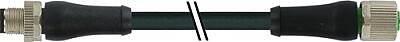 7000-P4804-6341000 M12 Power male 0° L-cod./ M12 female 0° A-cod. PUR 4x0.34 bk UL/CSA+drag ch. 10m - 1