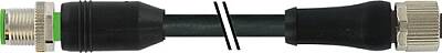 7000-P4845-5692000 M12 Power L-cod. female 0° / M12 A-cod. male 0° PUR 4x0.75 bk UL/CSA+drag ch. 20m - 1
