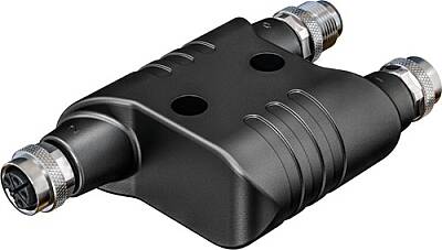 7000-P4903-0000000 h-Coupler M12 Power male L-cod. / 2x female L-cod. 5-pol. - 1