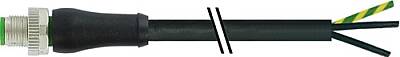 7000-P6001-P170300 M12 Power male 0° S-cod. with cable PUR 3x1.5 bk UL/CSA+drag ch. 3m - 1