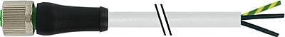 7000-P6021-5902000 M12 Power female 0° S-cod. with cable PVC 3x1.5 gy 20.0m - 1