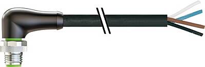 7000-P6211-P060150 M12 Power male 90° S-cod. with cable PUR 4x1.5 bk UL/CSA+drag ch. 1.5m - 1