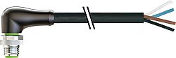 7000-P6211-P060750 M12 Power male 90° S-cod. with cable PUR 4x1.5 bk UL/CSA+drag ch. 7.5m