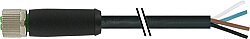 7000-P6221-P363000 M12 Power female 0° S-cod. with cable PUR 4x2.5 bk UL/CSA+drag ch. 30m