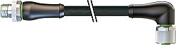 7000-P6251-P060750 M12 Power male 0° / female 90° S-cod. PUR 4x1.5 bk UL/CSA+drag ch. 7.5m