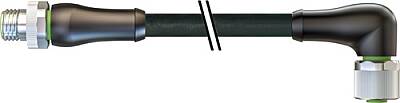 7000-P6251-P160500 M12 Power male 0° / female 90° S-cod. PUR 4x1.5 bk UL/CSA+drag ch. 5m - 1