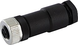 7000-P6411-0000000 M12 Power female 0° S-cod. screw terminal 4-pol., max. 2,5mm², 8 - 10mm