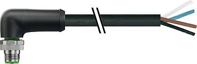 7000-P7211-P370500 M12 Power male 90° T-cod. with cable PUR 4x2.5 bk UL/CSA+drag ch. 5m - 1