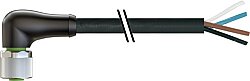 7000-P7231-P070500 M12 Power female 90° T-cod. with cable PUR 4x1.5 bk UL/CSA+drag ch. 5m