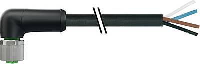 7000-P7231-P370500 M12 Power female 90° T-cod. with cable PUR 4x2.5 bk UL/CSA+drag ch. 5m - 1