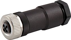 7000-P7611-0000000 M12 Power female 0° T-cod. screw terminal 4-pol., max. 1,5mm², 6 - 8mm