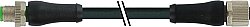 7000-P7651-P072000 M12 Power male 0° T-cod. / female 0° L-cod. PUR 4x1.5 bk UL/CSA+drag ch. 20m