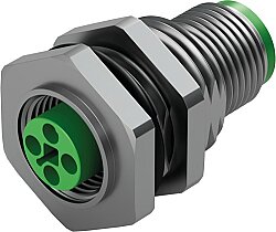 7000-P7911-0000000 M12 POWER PANEL FEED THROUGH 4-pole T-CODED