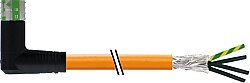 7000-P8031-P120300 MQ15 female 270° with cable shielded 600V AC type 3 PUR 4x1.5 or UL/CSA+drag ch. 3m